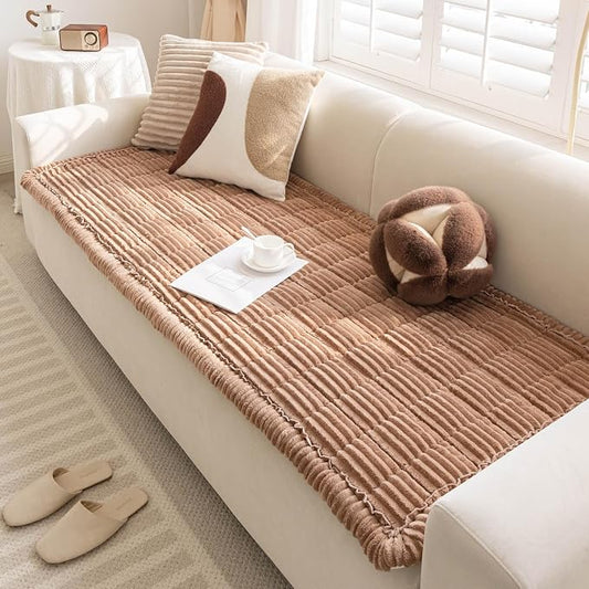 Couch Cover for Dogs Washable, Non-Slip Pet Couch Covers for Sofa, Fuzzy Dog Couch Cover Blanket for Furniture Protector (Z-Coffee, 27.6" x 70.9"/70 x 180cm) by Disayu
