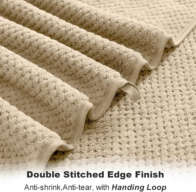 Extra Large Bath Towel Sheet Set 35x70 Inches - Oversized Bath Towels Set,Jumbo Large Microfiber - Quick Dry,Lightweight,Super Soft,Highly Absorbent Towel Set for Bathroom,Hotel,SPA,Pack of 4(Camel) - Image 4