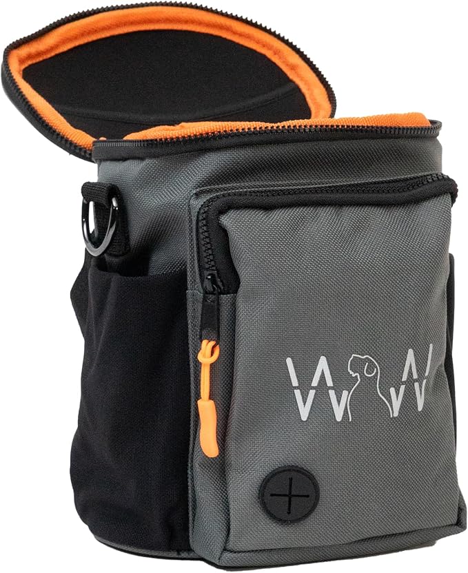 Quickdraw XL Dog Treat Pouch – Multipurpose Training Bag with Waste Bag Dispenser, Phone Pocket, Water Bottle Holders and 3-Way Strap – Durable and Reflective (Orange) - Image 4