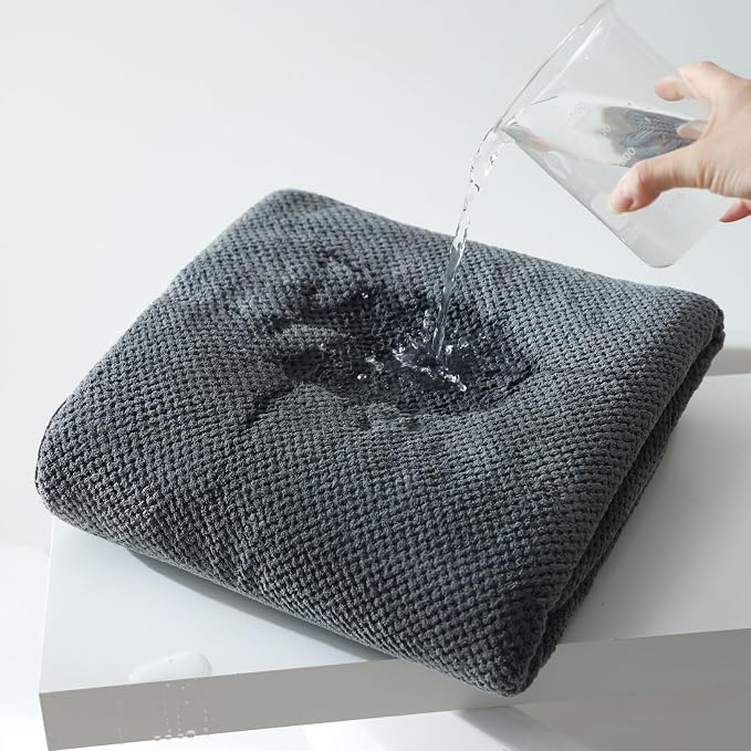 30x60 Inches Extra Large Bath Towels Set Super Soft Absorbent Luxury Microfiber Towels for Bathroom (Charcoal Grey, 6PCS) - Image 5