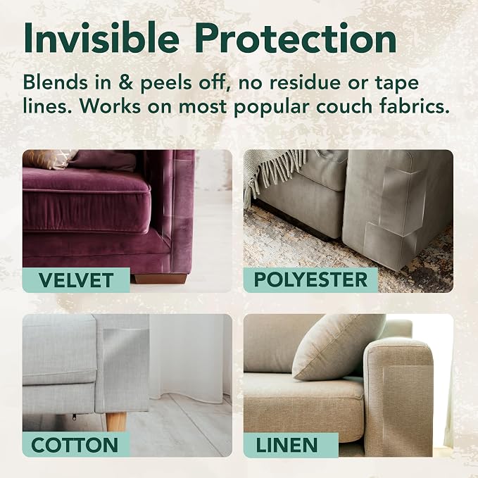NECOICHI Anti Scratching Sheet - Cat Couch Scratch Protector – Couch Protectors from Cat Scratching with Adhesive Sheets & Safeguard Shields – Cats Scratcher Alternative & Cats Accessories - 18 Pack - Image 6