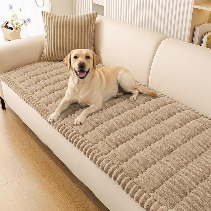 Smiry Couch Cover for Dogs, Non Slip Washable Sofa Protector for Pets | Soft Furniture Cover for Leather & Fabric Couches, Cozy Protect Against Fur, Dirt & Messes, Pet Friendly, 27.6"x88" by Smiry