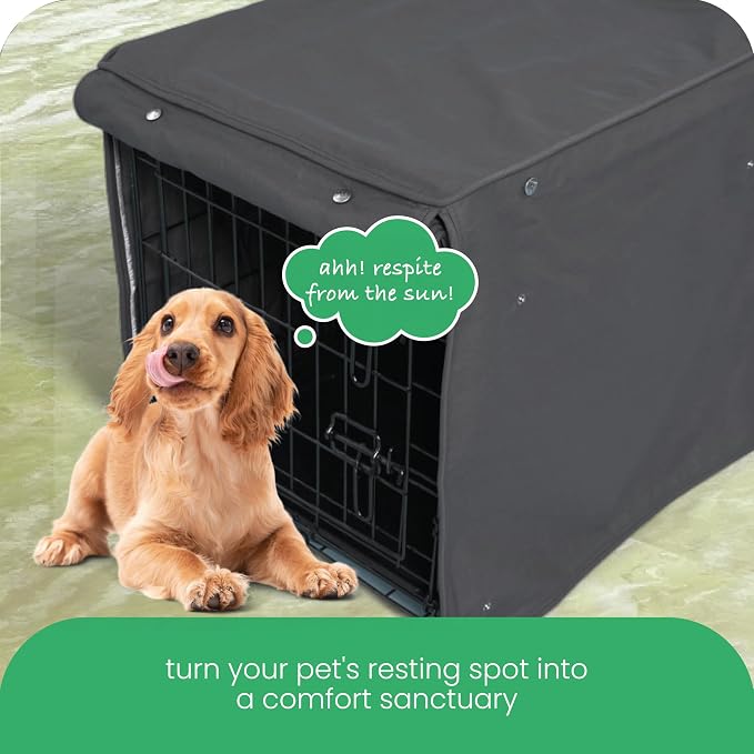 Molly Mutt I'm a Realist Dog Crate Cover, 100% Cotton Canvas Cover with 2 Roll-Up Panels, Ideal for Dog or Cat Crate, Durable, Washable, and Free of Harmful Chemicals, 30" x 19" x 21" - Image 7