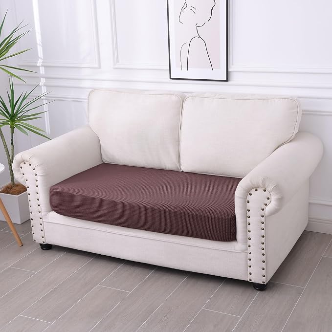 hyha Waterproof Couch Cushion Covers for Pets, Non Slip Sofa Seat Cover | Stretch Jacquard Fabric, Elastic Bottom, Non Slip Fit, Waterproof Protection, Pet Hair Protection (1 Piece for Medium) - Image 7