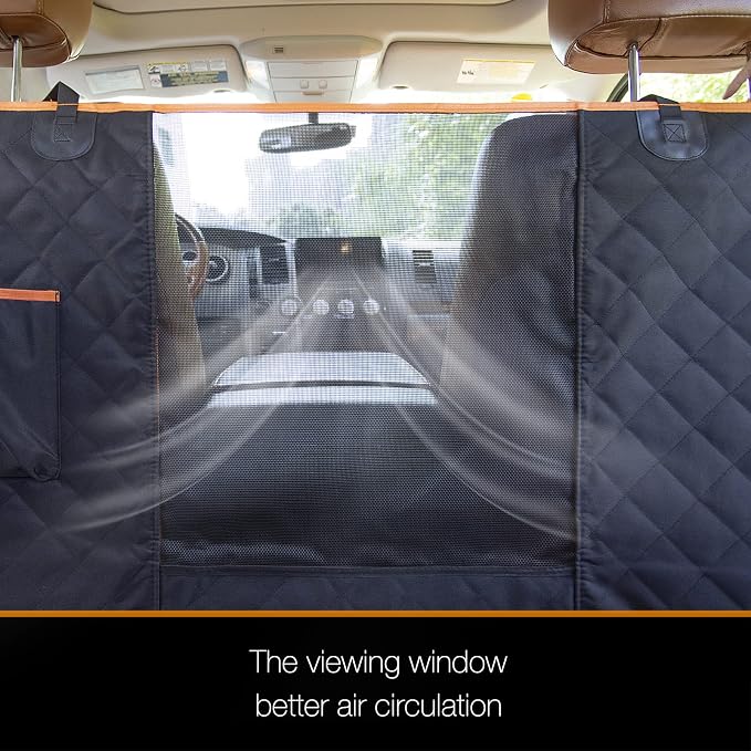 Dog Seat Cover for Pickup Trucks, 900D Heavy Duty Truck Back Seat Cover for Dogs, Waterproof & Non-Slip Pet Car Seat Cover, Fits Ford F150 F250 Ram 1500 GMC Sierra Chevy Silverado Crew Cab - Image 4