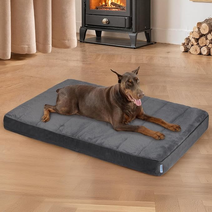 Dog Bed for XX Large Dog - Orthopedic Pet Beds with Memory Foam, Waterproof Removable Washable Cover with Non-Slip Bottom, Grey, 47" L x 29" W x 3" H - Image 7