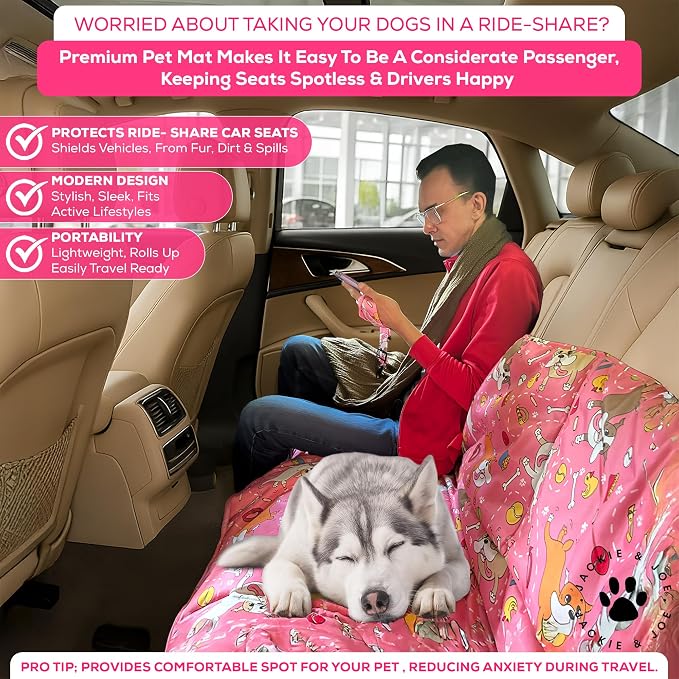 Extra Dog Bed 55x39 in- Lightweight & Portable Easy to Roll Up.Washable, Waterproof and Easy to Carry. Crate and Kennel Ready. Indoor and Outdoor Use, Protects You Car Seats. - Image 5
