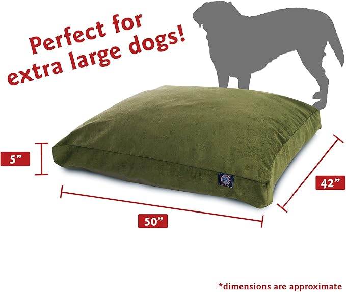 Majestic Pet Villa Rectangle Dog Bed Washable – Non Slip Comfy Pet Bed – Crate Bed with Removable Washable Cover – Kennel Bed for Sleeping, Polyester Fiber, X-Large, Fern - Image 3