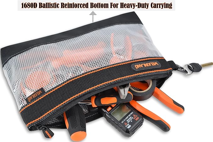 WELKINLAND Clear Tool Pouch, 4PCS Tool pouches, 13" Tools pouch, Zipper tool pouch, Tool pouch bag, Tool bag organizer, Small tool bag, Small tool pouch, Small tool bags, Tool pouches with zipper - Image 6