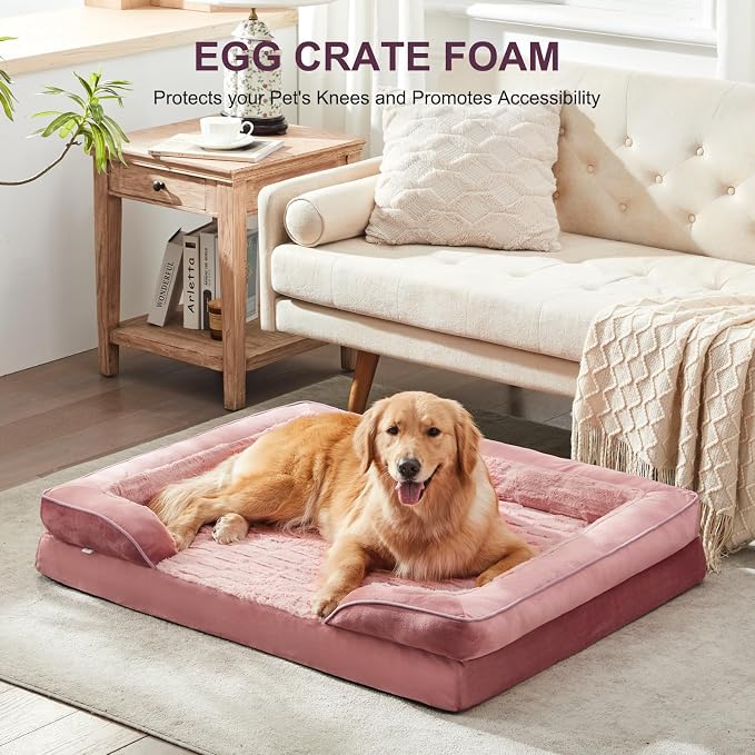 FURTIME Orthopedic Extra Large Dog Bed, Waterproof Dog Beds, 48x35x6.5 Supportive Foam Pet Couch Bed with Removable Washable Cover and Nonskid Bottom - Image 5