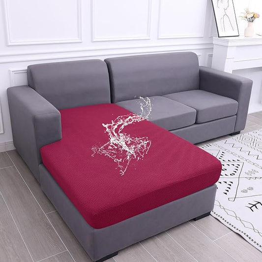 hyha Waterproof Sectional Couch Covers, Non Slip Sofa Cushion Covers | L Shape Sectional Fit, Stretch Jacquard Fabric, Elastic Bottom, Waterproof Protection (1 Piece for Chaise XL) by hyha
