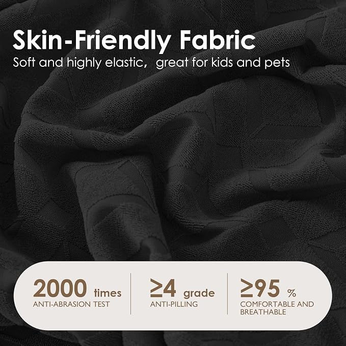 Genina Waterproof Couch Cushion Covers for Pets Washable Sofa Seat Covers | Non Slip,Stretch Jacquard Fabric,Pet Hair & Scratch Protection,Easy Installation,Furniture Protector,Sofa Cover - Image 4