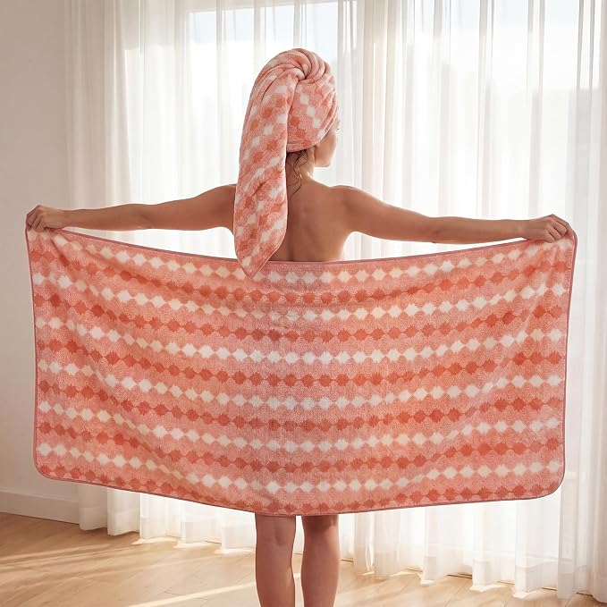 SmoothNovelty 16 Pack Microfiber Bath Towels Bulk 27'' x 60'' Oversized Size Bath Towel Highly Absorbent Extra Large Soft Drying for Beach Shower Summer Salon Sport Gym Party (Cone,Orange) - Image 6