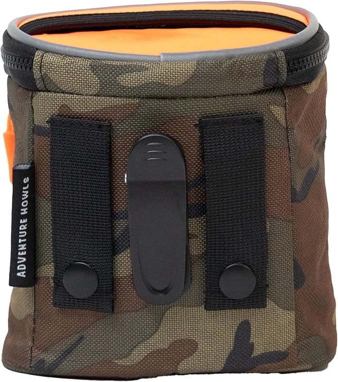 Quickdraw Dog Treat Pouch – Training Bag with Poop Bag Dispenser, Clicker Holder and Waist Belt – Hands-Free, Reflective and Durable for Puppy Training, Walks and Hikes (Orange/Camo) - Image 6