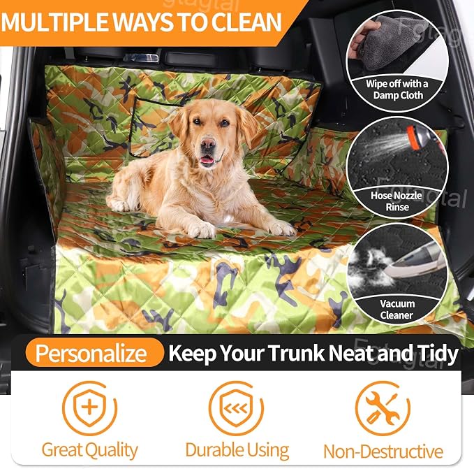 Cargo Liner for Dogs Compatible with Toyota Land Cruiser 250 Prado 2024-2026, Pet Dog Trunk Cargo Liner, Waterproof Anti-Dirty Pet Cargo Cover Dog Seat Mat, with Bumper Flap Protector (Camouflage) - Image 3