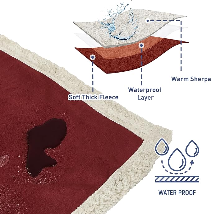 Kritter Planet Waterproof Reversible Pet Blanket for Dogs and Cats | 60 x 80 Inch, Waterproof Cover for Sofa and Bed, Washable Protection Against Fur, Dirt, Scratches and Everyday Messes - Image 3