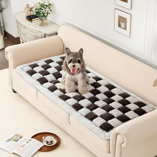 Couch Cover for Sofa, Sectional Couch Cover for Dogs, Sofa Cover Washable, Cushion Cover Blanket Pad Bed Mat for Pets, Fleece Furniture Protector, Black, 27.6x59in by Unknown