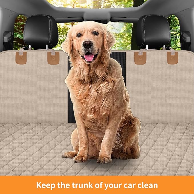 GXT Dog Back Seat Cover Protector for Cars SUV and Trucks with Mesh Window, Scratchproof Nonslip and Waterproof Material - Image 3