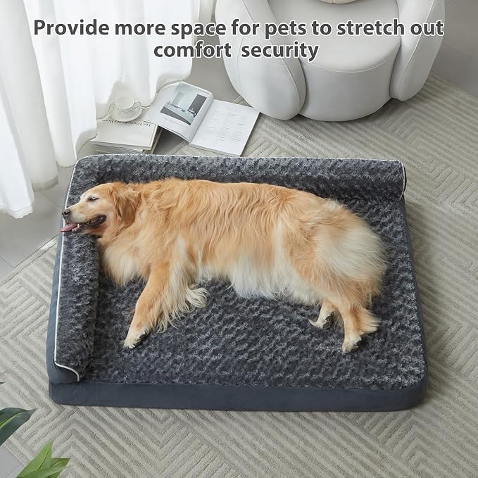 BFPETHOME Orthopedic XXL Dog Beds Large Sized Dog, Washable Dog Sofa Bed | Removable Cover, Waterproof Lining, Non-Slip Bottom, Large Pet Couch for Big Dogs, Cozy Shared Sleeping Dog Bed for Indoor - Image 3