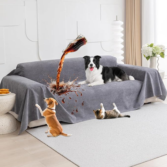 Loiion 100% Double-Sided Waterproof Dog Sofa Cover - Anti-Slip, Leakproof Couch Cover, Pet-Friendly Couch Protectors for Puppy, Large Dog, Kids and Pets 118"X71" by Loiion