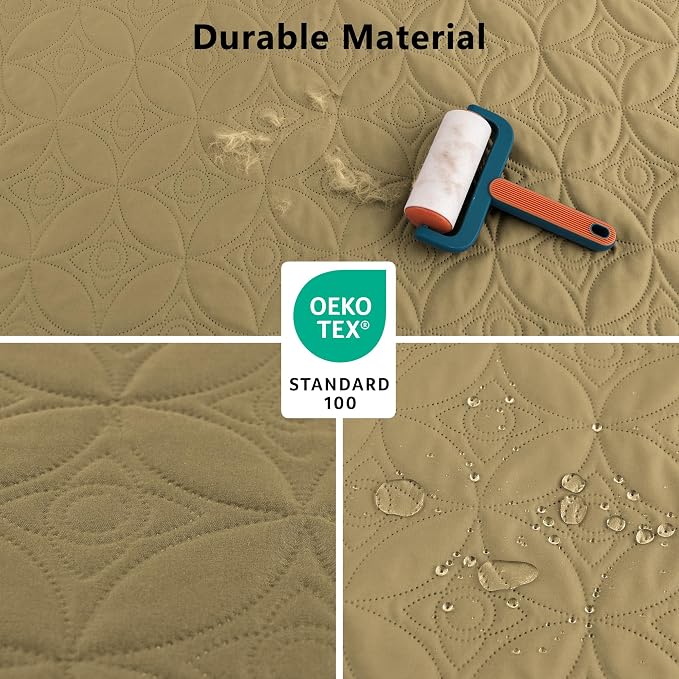 Waterproof Couch Cover for Dogs - Washable Pets Furniture Protector | TPU Leak-Proof Liner, Lightweight & Reversible, Fits Chair, Sofa, Bed, 30" x 30" , Sand/Cream - Image 6
