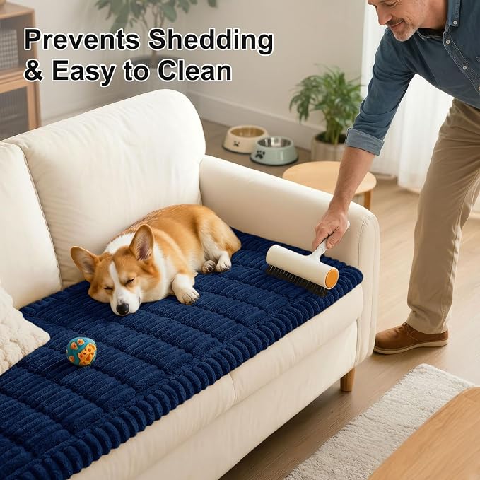 Smiry Couch Cover for Dogs, Non Slip Washable Sofa Protector for Pets | Soft Furniture Cover for Leather & Fabric Couches, Cozy Protect Against Fur, Dirt & Messes, Pet Friendly, 35.4"x88" - Image 8