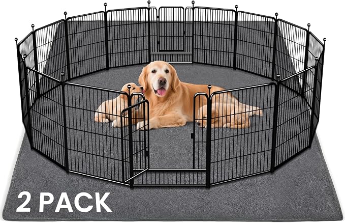2 Pack Extra Large Washable Pee Pads for Dogs 72"x72" Reusable Dog Mat for Floor Non-Slip Waterproof Pee Pads for Dogs Fast Absorbent Pet Whelping Pads Puppy Playpen Mat for Incontinence, Housebreak by FURWEY