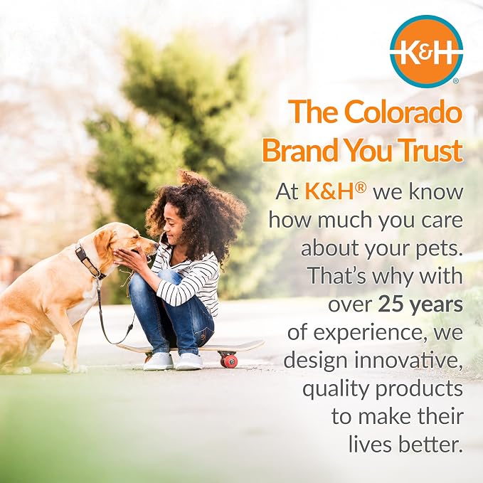 K&H Outdoor Elevated Dog Bed - Cooling Raised Dog Bed for Extra-Large & Giant Pets, Breathable Mesh Hammock Design, Indoor/Outdoor Washable Cover, Portable Metal Frame, Tan, Jumbo 56x38in - Image 8