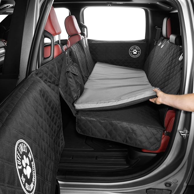 Ruff Liners XL Back Seat Dog Bed Cushion, Gray – As Seen on Shark Tank – for XL Seat Extenders/Floor Covers – Waterproof, Machine-Washable – Backseat Dog Bed with Rebound Foam - Image 2