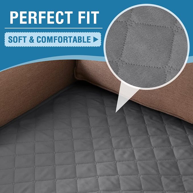 H.VERSAILTEX Couch Cover for Dogs Washable 100% Waterproof Sofa Cushion Cover Dog Bed Cover Non-Slip Pet Blanket for Sofa Cushion Protector, 35" x 74", Grey - Image 7