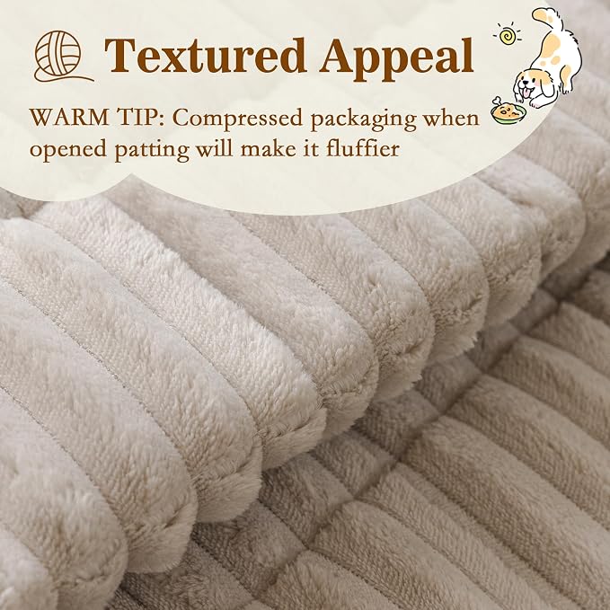 MYSKY HOME Couch Covers for 2 Cushion Sofa, Couch Cover for Dogs, Sofa Covers for Pets Washable, Soft Non-Slip Sofa Slipcovers, Loveseat Couch Covers, Furniture Protector, Oatmeal, 27.6" x 59" - Image 2