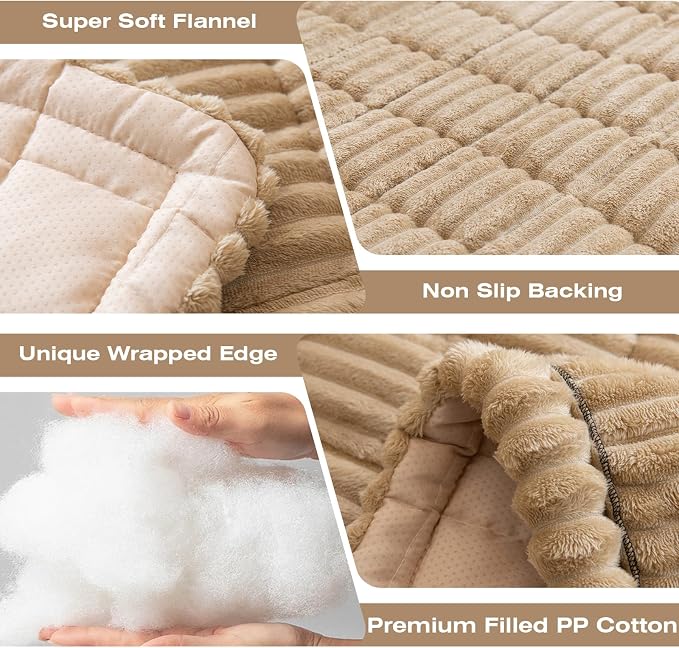 VClife Dogs Couch Cover, Non Slip Sofa Cover Washable, Brown, 27.6" X 70.9" | Soft Fuzzy Couch Cover for 3 Cushion Couch Sofa Pet Friendly, Scratch Resistant Thick Furniture Protector for Sectional Sofa - Image 6