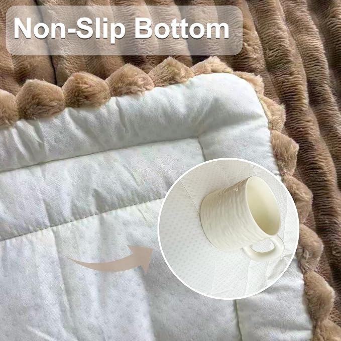 NAISI Pet Couch Covers for Sofa with Thick Filling and Non-Slip Bottom Sectional Sofa Covers Washable Friendly for Pets(2pcs/27.5"x59"+27.5"x70.8",Khaki) - Image 4