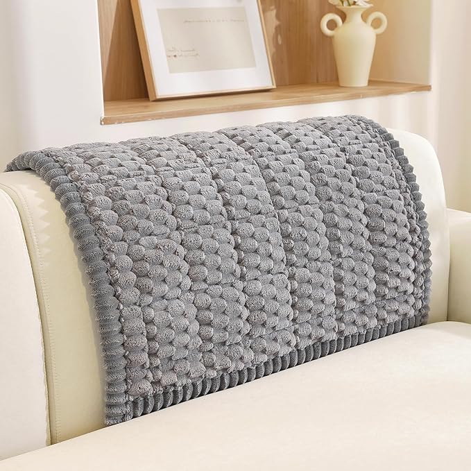 Royhom Couch Cover for Dogs Washable，Non Slip Sofa Protector for Pets | Durable & Easy Care, Soft Furniture Cover for Leather & Fabric Couches Against Claws, Spills & Fur, 35.4x35.4 Inch, Grey by Royhom