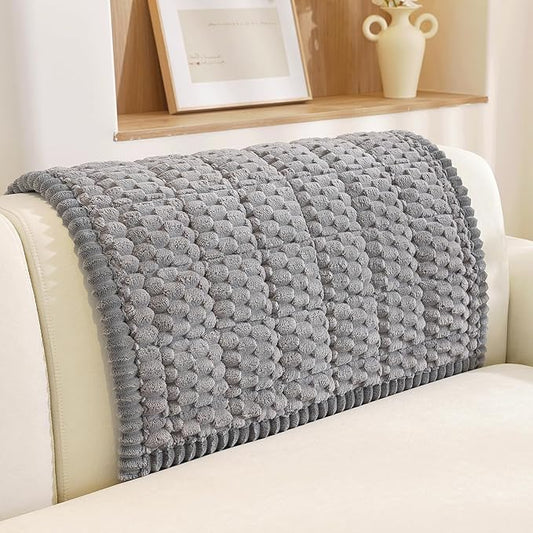 Royhom Couch Cover for Dogs Washable，Non Slip Sofa Protector for Pets | Durable & Easy Care, Soft Furniture Cover for Leather & Fabric Couches Against Claws, Spills & Fur, 35.4x35.4 Inch, Grey by Royhom