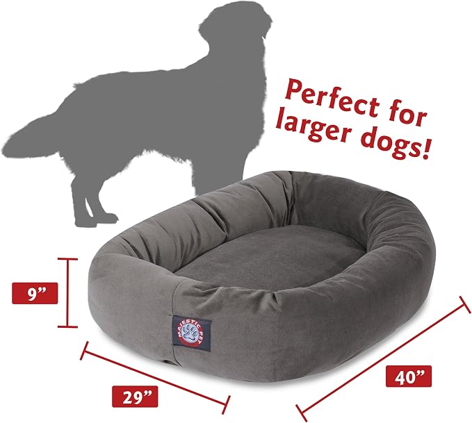 Majestic Pet Villa 32 Inch Shredded Memory Foam Dog Bed for Medium Sized Dog 32x23x7 Inch–Orthopedic Pet Bed - Washable Medium Puppy Mat with Head Support-Orange - Image 3
