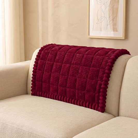 Smiry Couch Cover for Dogs, Non Slip Fuzzy Pet Sofa Arm Covers Washable | Sofa Slipcovers for Armrest & Backrest, Soft Thick Furniture Protector for Cats Dogs, Against Fur, Dirt (35.4"x35.4") by Smiry