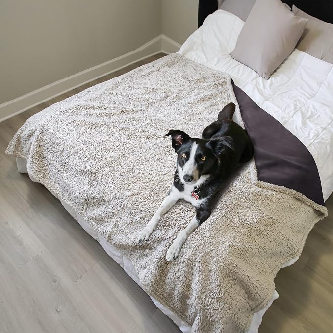 Kritter Planet Waterproof Reversible Pet Blanket for Dogs and Cats | 80 x 90 Inch, Waterproof Cover for Sofa and Bed, Washable Protection Against Fur, Dirt, Scratches and Everyday Messes - Image 5