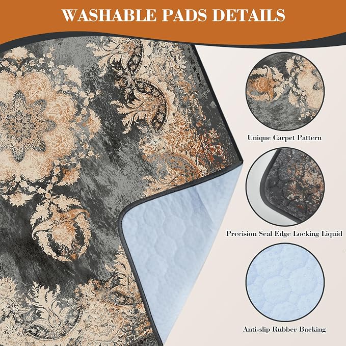 Dogcator Washable Pee Pads for Dogs, Reusable Dog Training Pads. 54''x72'' Super Absorbent Dog Rugs, Non-Slip and Leakproof Washable Pee Mat for Dogs, Large Whelping Pads for Crates and Floors - Image 4