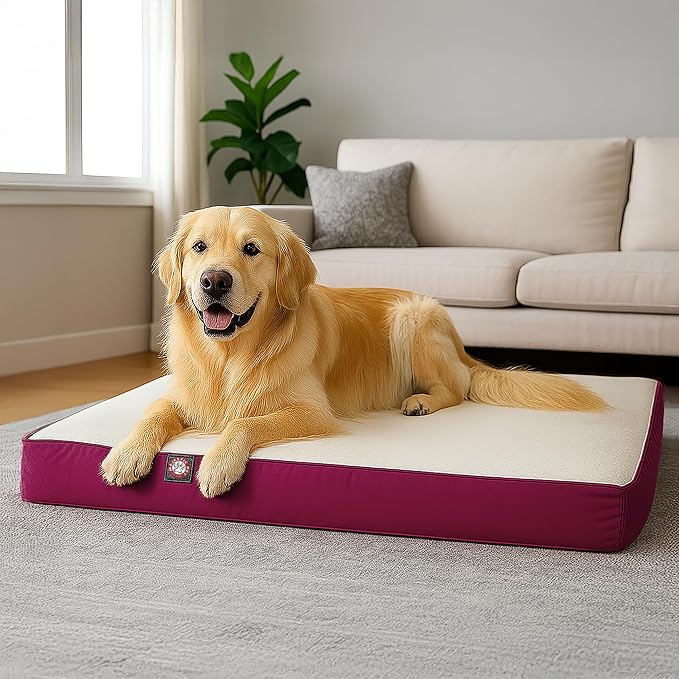 34x48 Burgundy Orthopedic Double Pet Bed By Majestic Pet Products-Large/Extra Large - Image 8