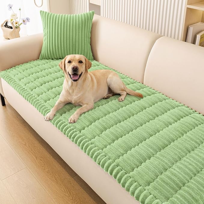 Smiry Couch Cover for Dogs, Non Slip Washable Sofa Protector for Pets | Soft Furniture Cover for Leather & Fabric Couches, Cozy Protect Against Fur, Dirt & Messes, Pet Friendly, 27.6"x95" by Smiry