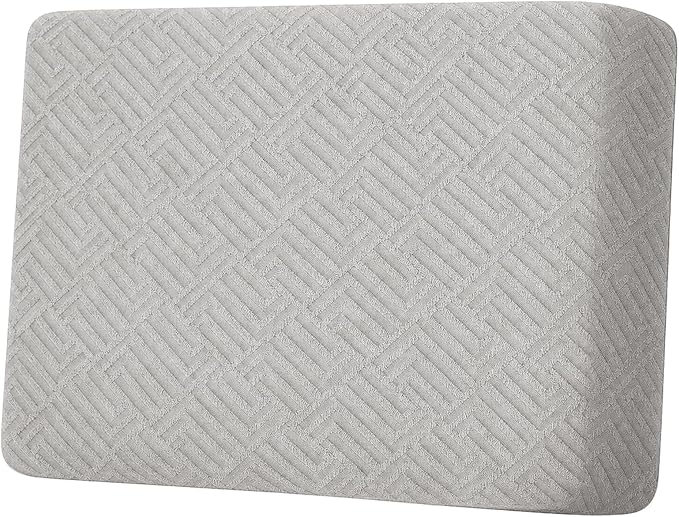XINEAGE Couch Cushion Covers,Loveseat Seat Slipcovers for Pets,Non Slip Sofa Seat Cover Washable,Sofa Slipcovers with Elastic Bottom(1 Piece Loveseat Cushion Cover,Sliver Grey) by XINEAGE