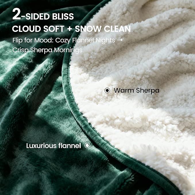gogobunny Waterproof Bed Blanket, Reversible Sherpa Fleece Throw Blanket for Dog Puppy Cat, Furniture Cover Protects Bed Couch Sofa from Liquid Pee and Pet Fur (Forest Green, 60x80 inches) - Image 8