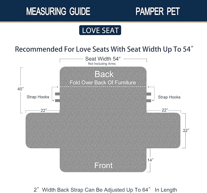 Brilliant Sunshine Blue & Green Roses Loveseat Cover, 54" seat | Non Slip Sofa Cover, Patchwork Design, Quilted Furniture Protector, Large Washable Love Seat Slipcover for Pets, Dogs & Cats - Image 5