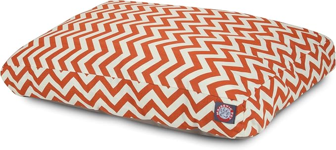 Majestic Pet Chevron Rectangle Dog Bed Washable – Non Slip Comfy Pet Bed – Crate Bed with Removable Washable Cover – Kennel Bed for Sleeping, Polyester Fiber, Small, Burnt Orange - Image 2