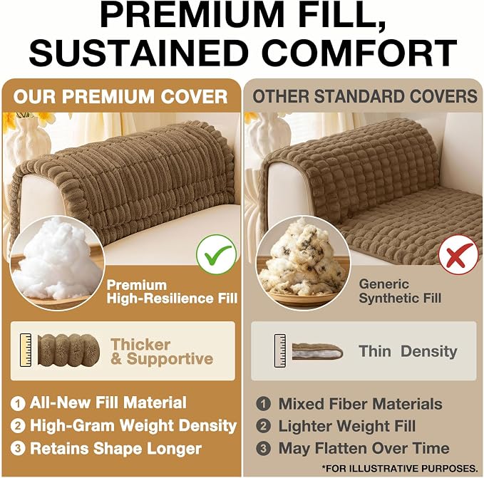 hyha Couch Cover for Dogs, Washable Non Slip Plush Flannel Sofa Protector | Thick Flannel, Silicone Anti-Slip Backing, Pet Hair & Scratch Protection, Fits Sofa & Loveseat (35.4" x 88") - Image 10
