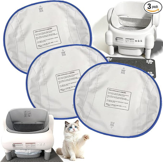 Cat Litter Box Liners for PARUUNTYS Self Cleaning Litter Box | Absorbent Waterproof Scratch-Resistant Cat Litter Pad Compatible with KITPLUS Self Cleaning Litter Box, 3PCS by shellshine