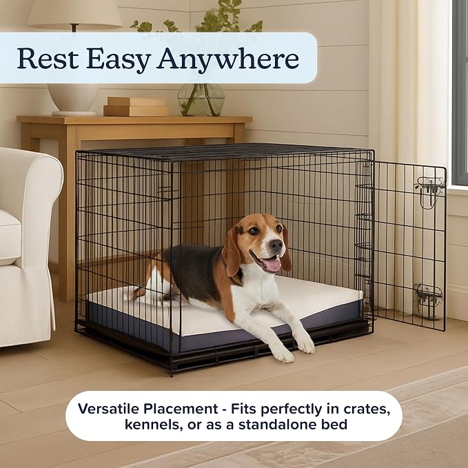 PETMAKER Orthopedic Pet Bed – 2-Layer Memory Foam Dog Bed with Removable Sherpa Cover – Comes with Additional Mattress Replacement Cover (Gray) - Image 6