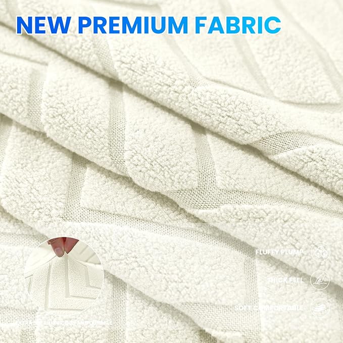Stretch Sofa Cover Non-Slip Washable Furniture Protector | Stretch, 31"-46".Soft, Non Skid Foam, Elastic Bottom, Machine Washable, for Kids & Pets, Couch & Sofa, Beige Yellow - Image 4