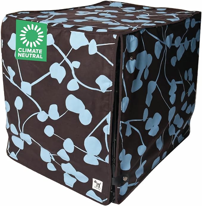 Molly Mutt Your Hand in Mine Dog Crate Cover, 100% Cotton Canvas Cover with 2 Roll-Up Panels, Ideal for Dog or Cat Crate, Durable, Washable, and Free of Harmful Chemicals, 30" x 21" x 24" by MollyMutt